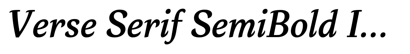 Verse Serif SemiBold Italic
